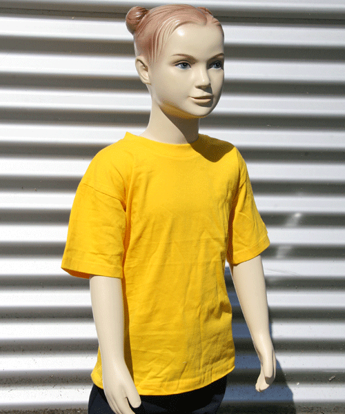 auteur patroon gebonden Kinder t-shirt goud geel - Gele kinderkleding - Bellatio warenhuis