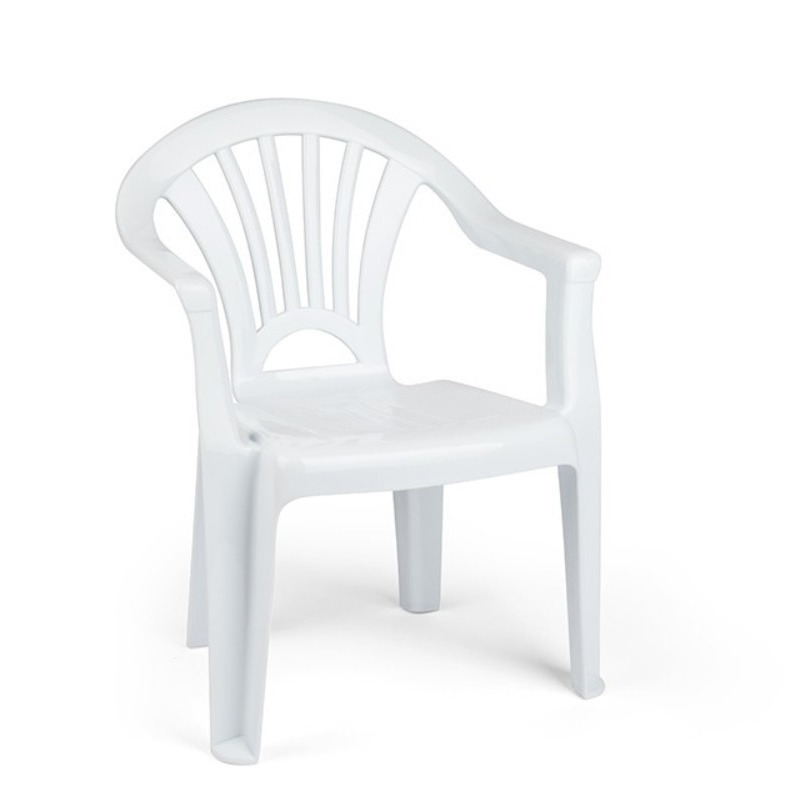 Forte Plastics Kinderstoelen wit kunststof 35 x 28 x 50 cm -
