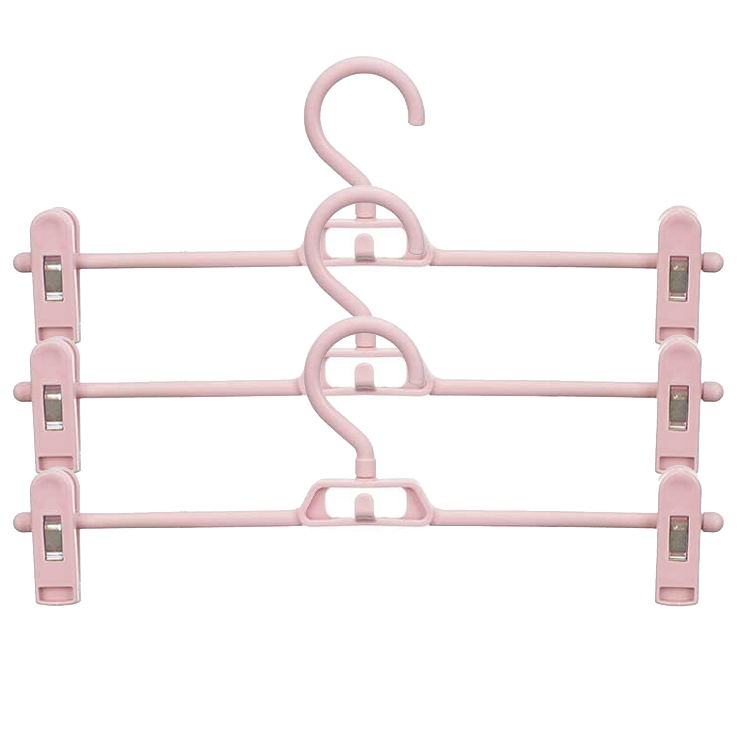Kipit  broeken/rokken kledinghangers - set 16x stuks - roze - 32 cm -