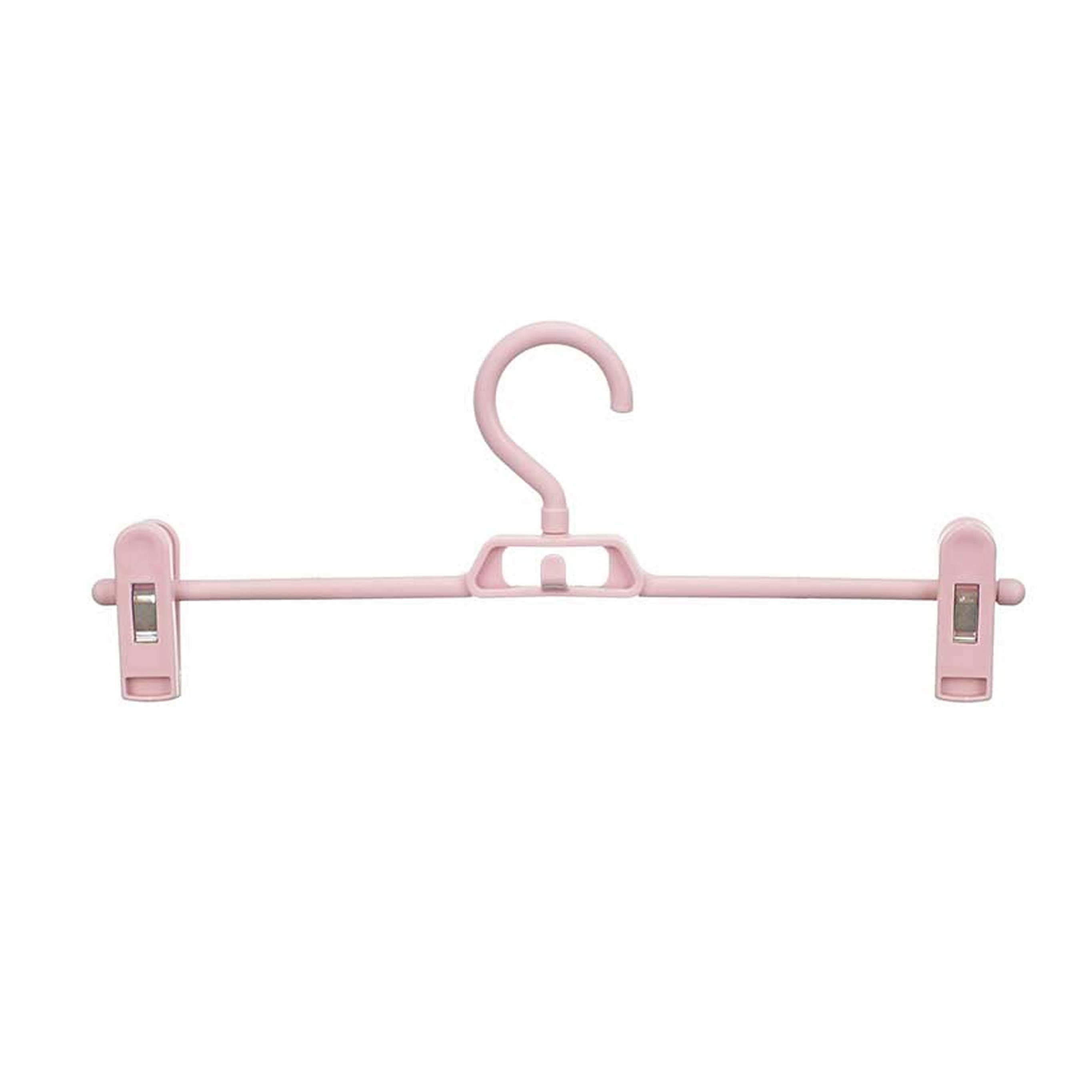Kipit  broeken/rokken kledinghangers - set 4x stuks - roze - 32 cm -