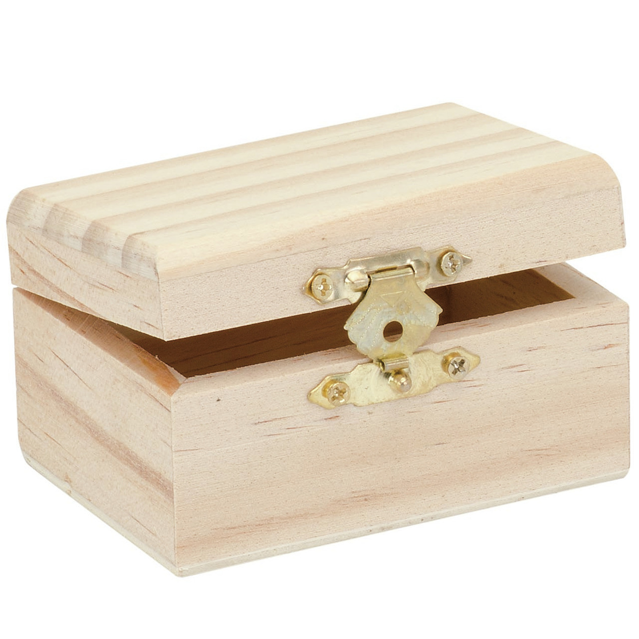 Klein houten kistje rechthoek 8 x 5.5 x 4.5 cm