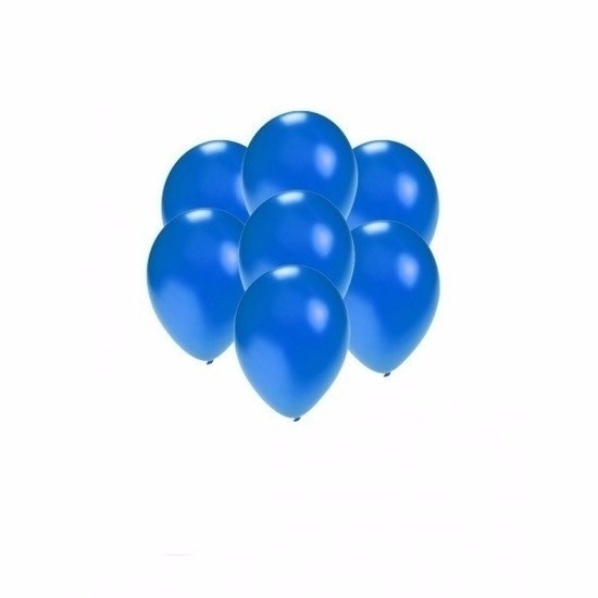 Kleine ballonnen blauw metallic 200 stuks -