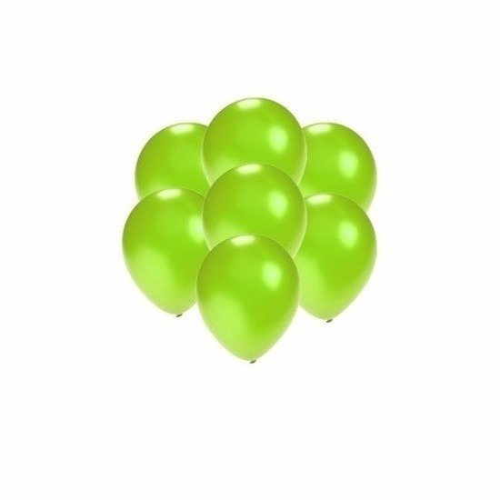 Kleine ballonnen groen metallic 200 stuks -