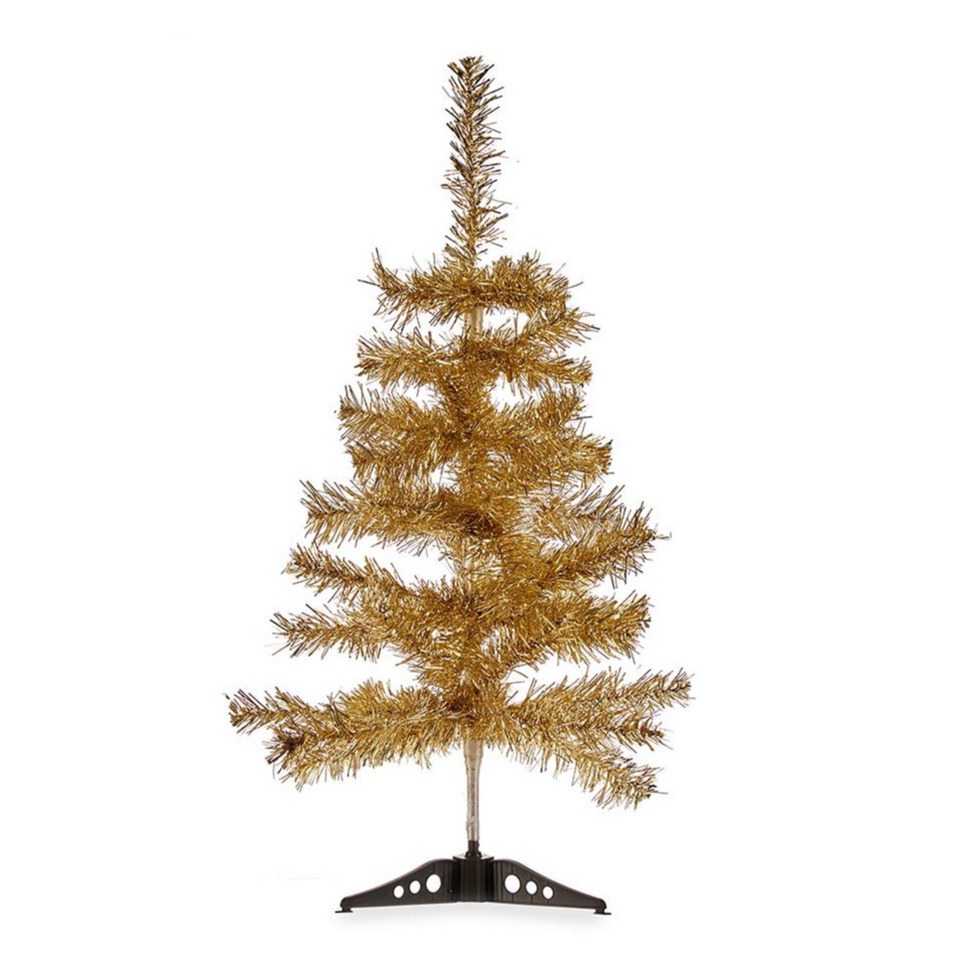 Kleine glitter bronzen kerstboom van 60 cm