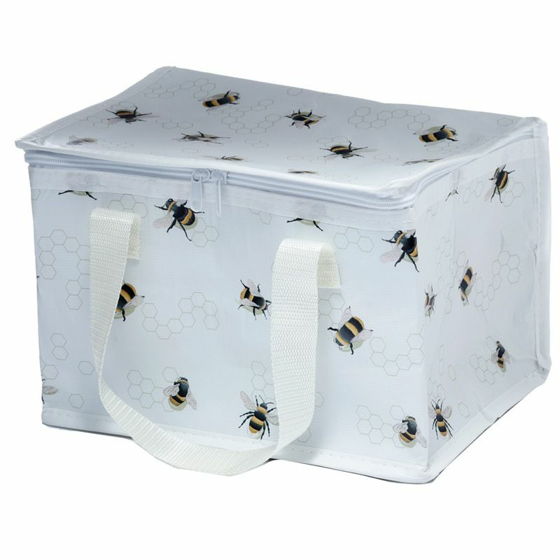 Kleine lunch koeltas Bijen print 20 x 30 x 20 cm 12 liter