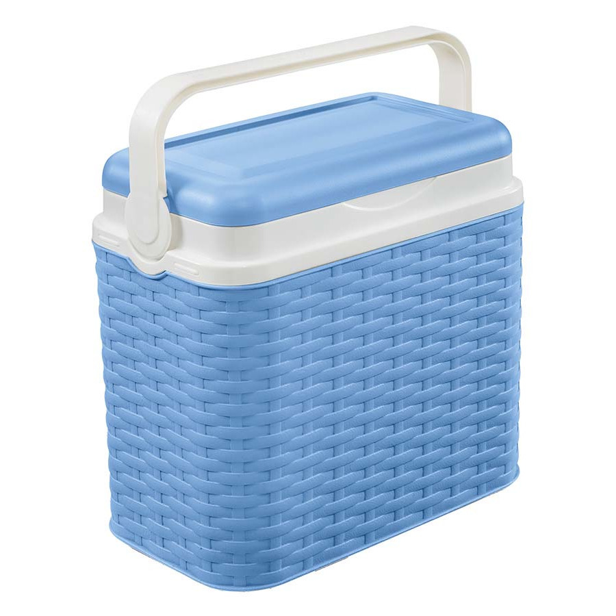 Koelbox blauw rotan 10 liter 30 x 19 x 28 cm