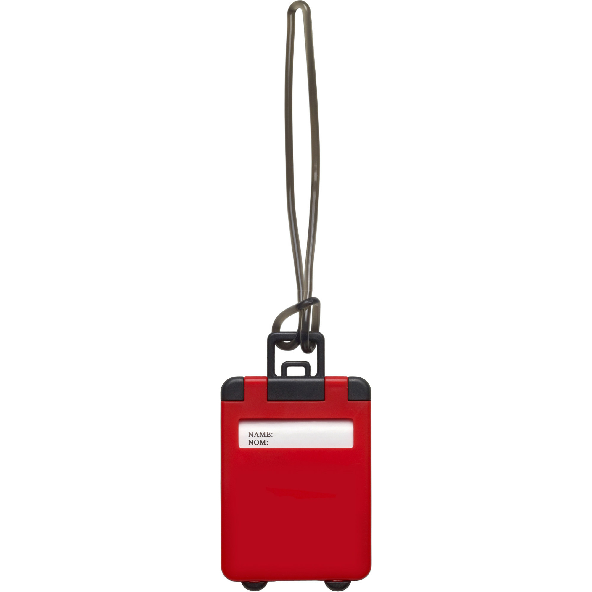Kofferlabel Jenson rood 8 x 5.5 cm reiskoffer-handbagage label