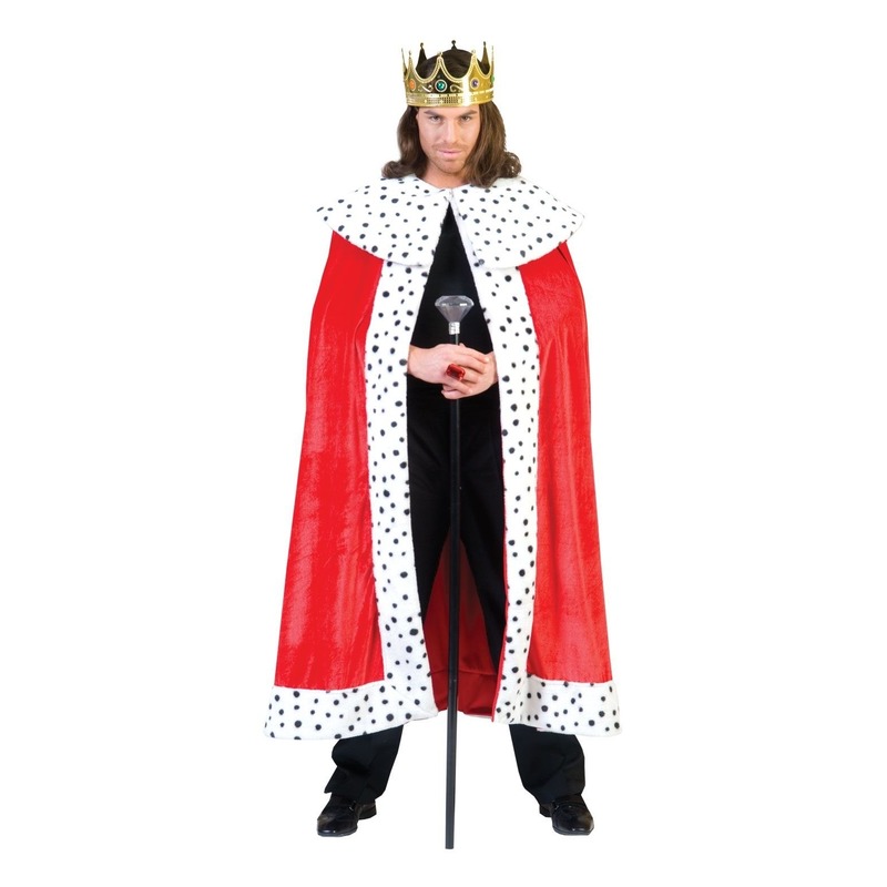 Koning kostuum rode mantel voor volwassenen