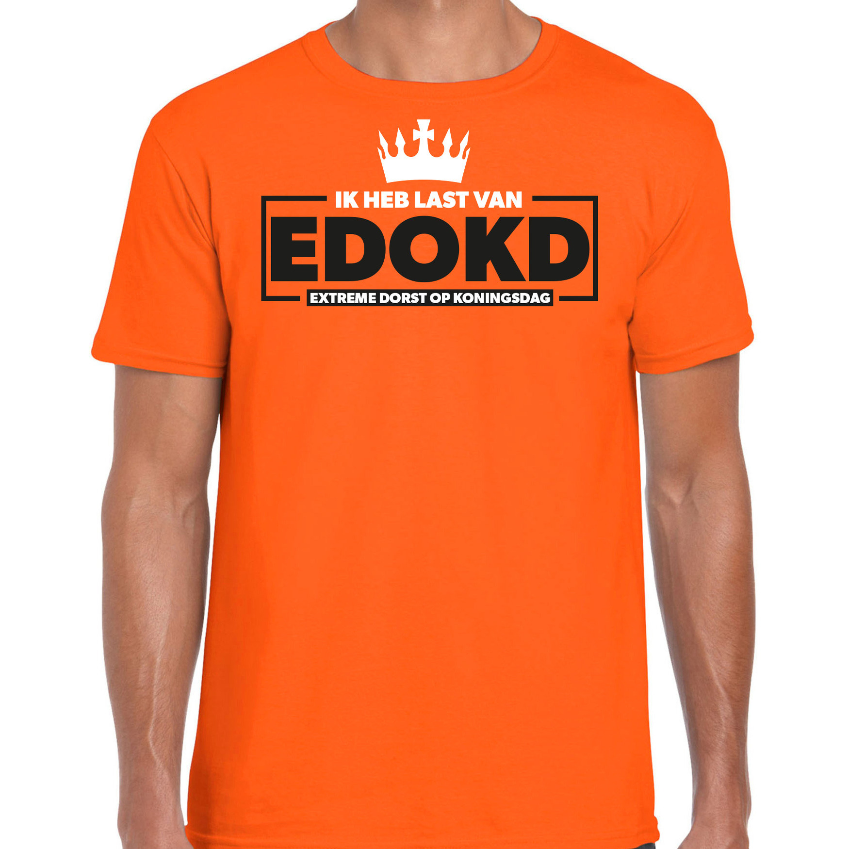 Koningsdag verkleed T-shirt voor heren extreme dorst op koningsdag oranje feestkleding