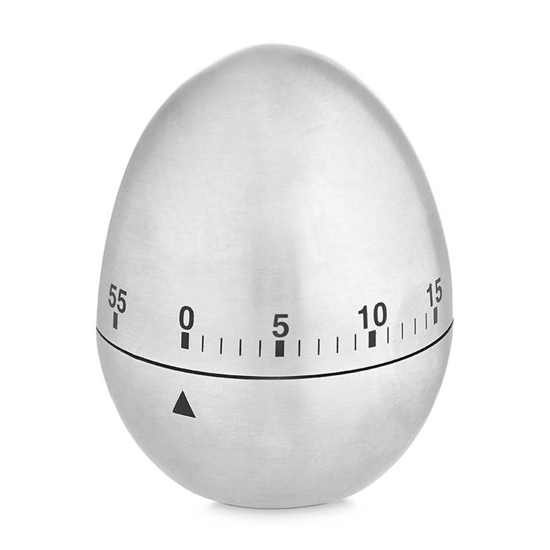 Kookwekker-eierwekker in eitjes vorm zilver RVS 7.5 cm minuten telling