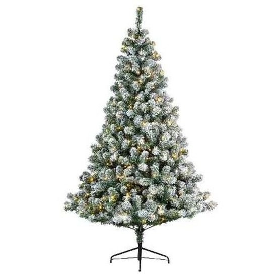 Kunst kerstboom Imperial pine met sneeuw en verlichting 150 cm