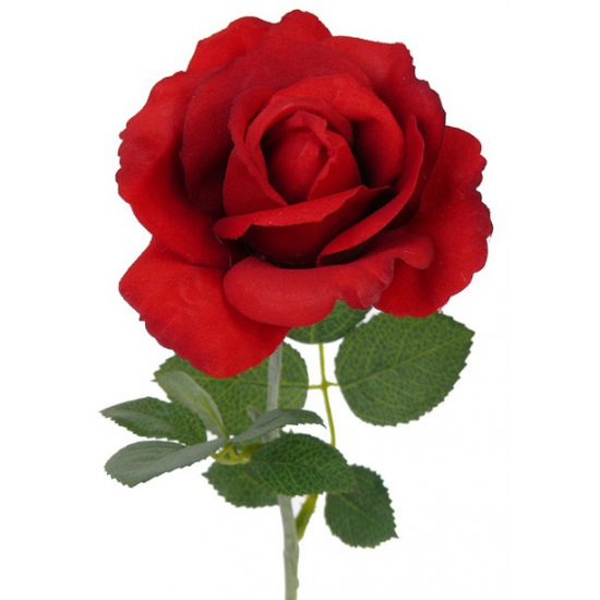 Kunst roos Carol rood 37 cm decoratie bloemen