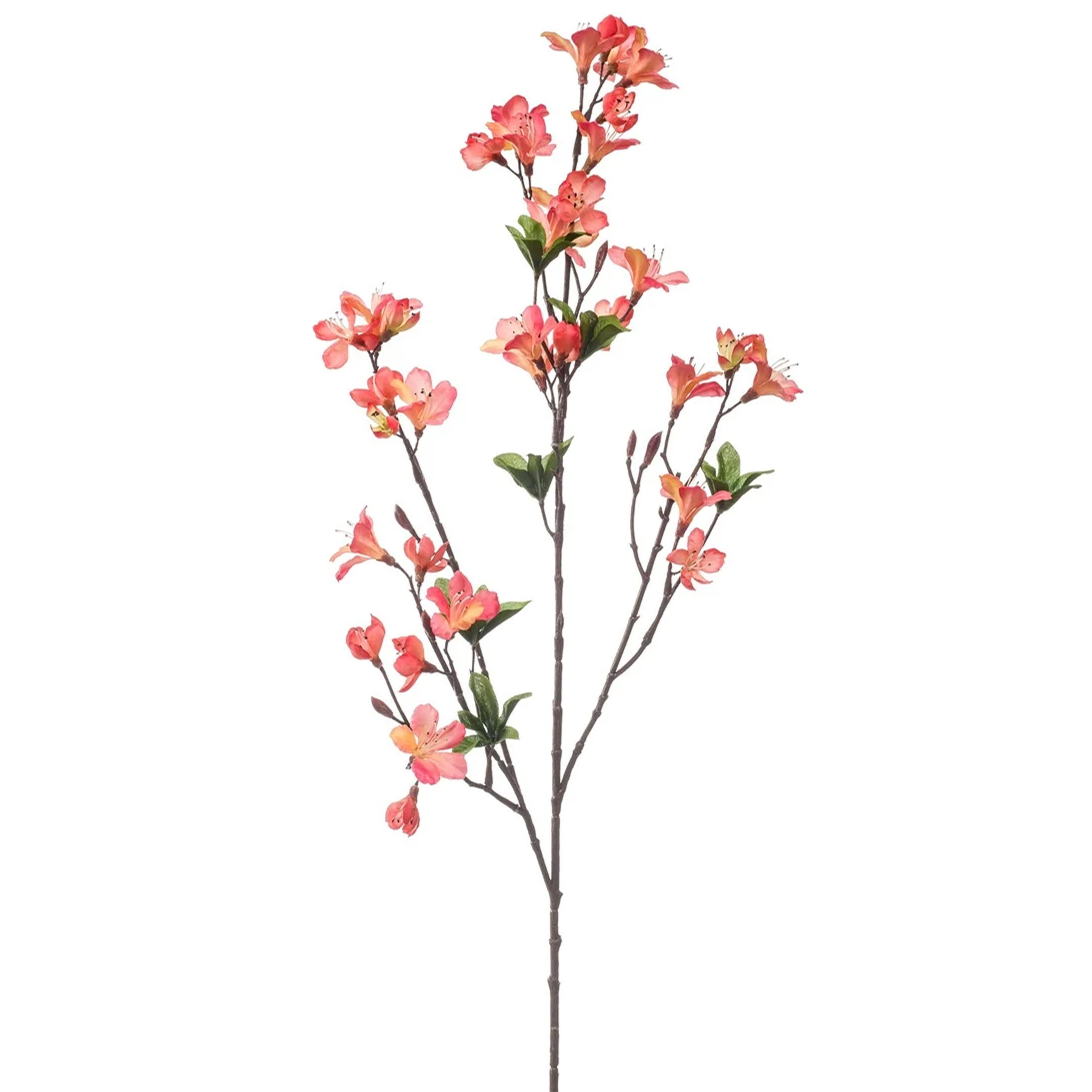 Kunstbloem Azalea bloesem 90 cm koraal roze Kunst zijdebloemen