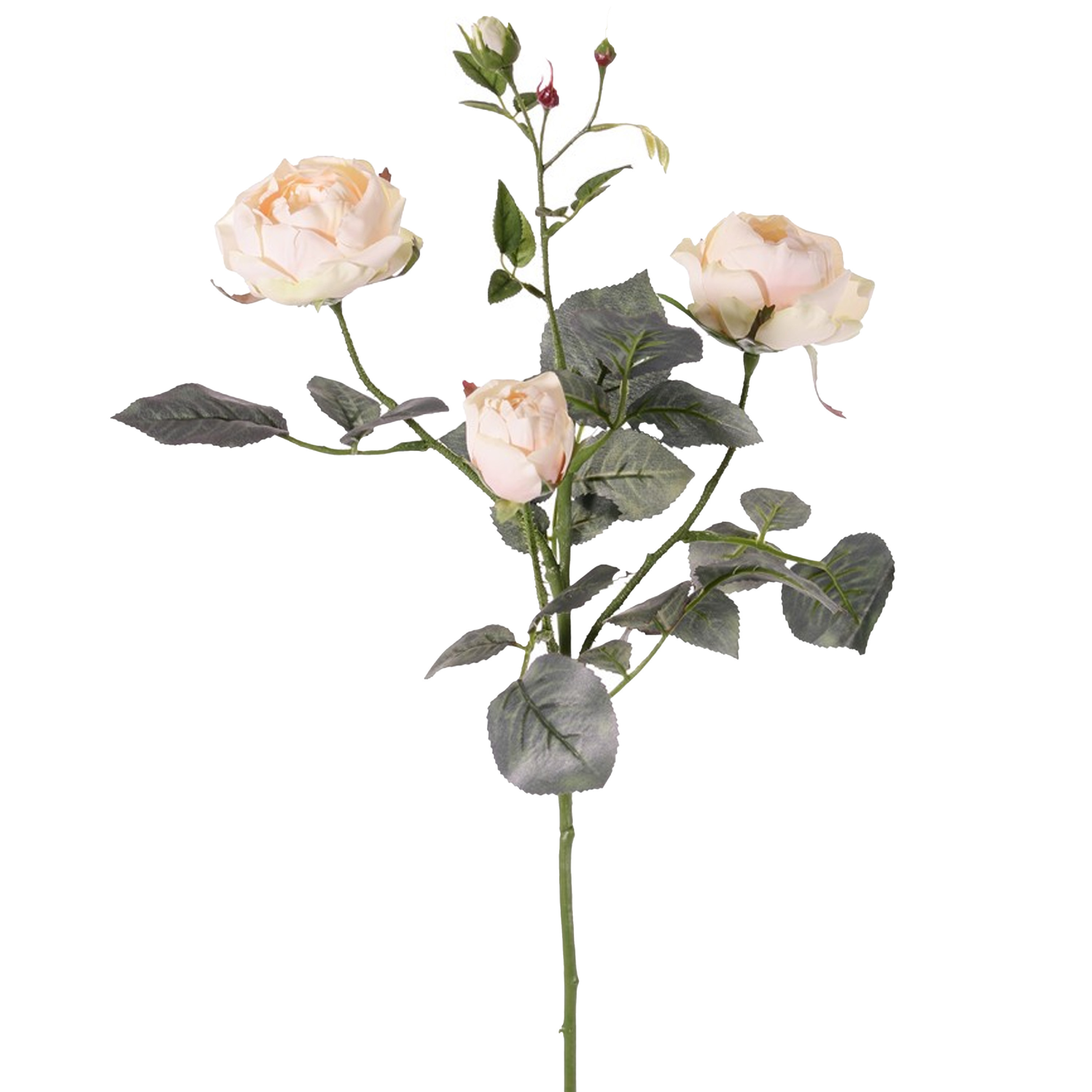 Kunstbloem roos Ariana wit 73 cm kunststof steel decoratie bloemen