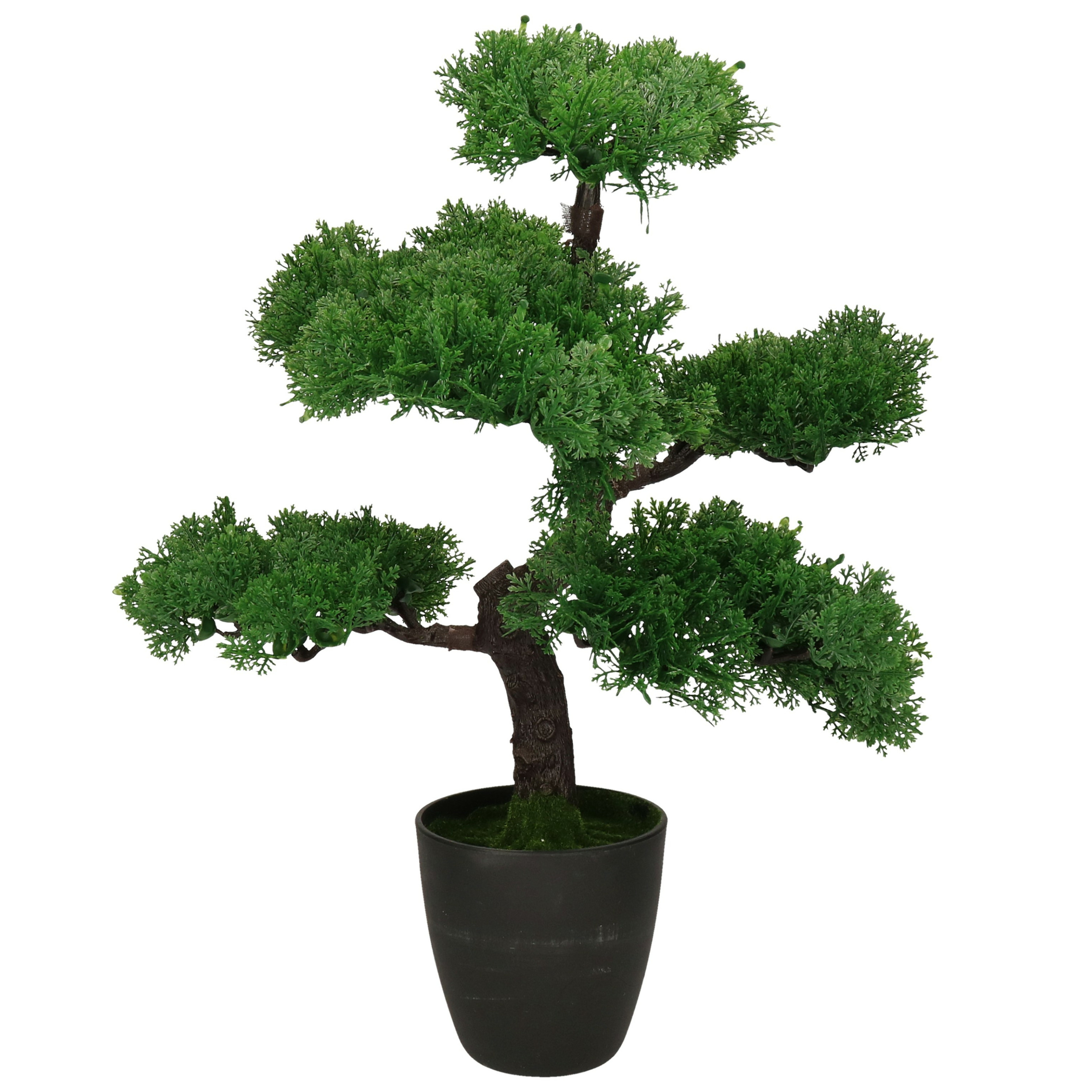 Kunstplant bonsai boompje in pot Japans decoratie 50 cm Type Tokio moss