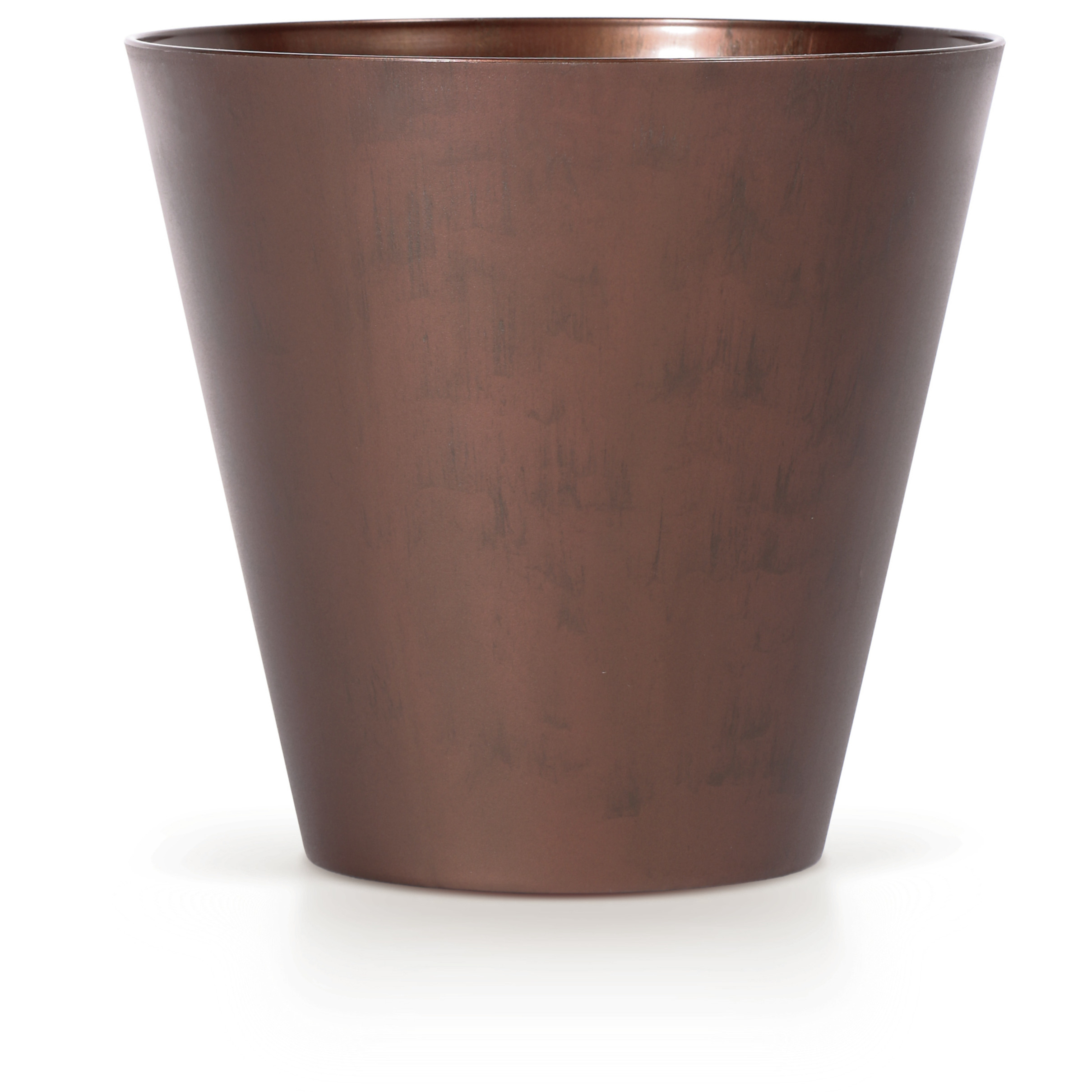 Kunststof bloempot-plantenpot 40 cm cortenstaal look-brons