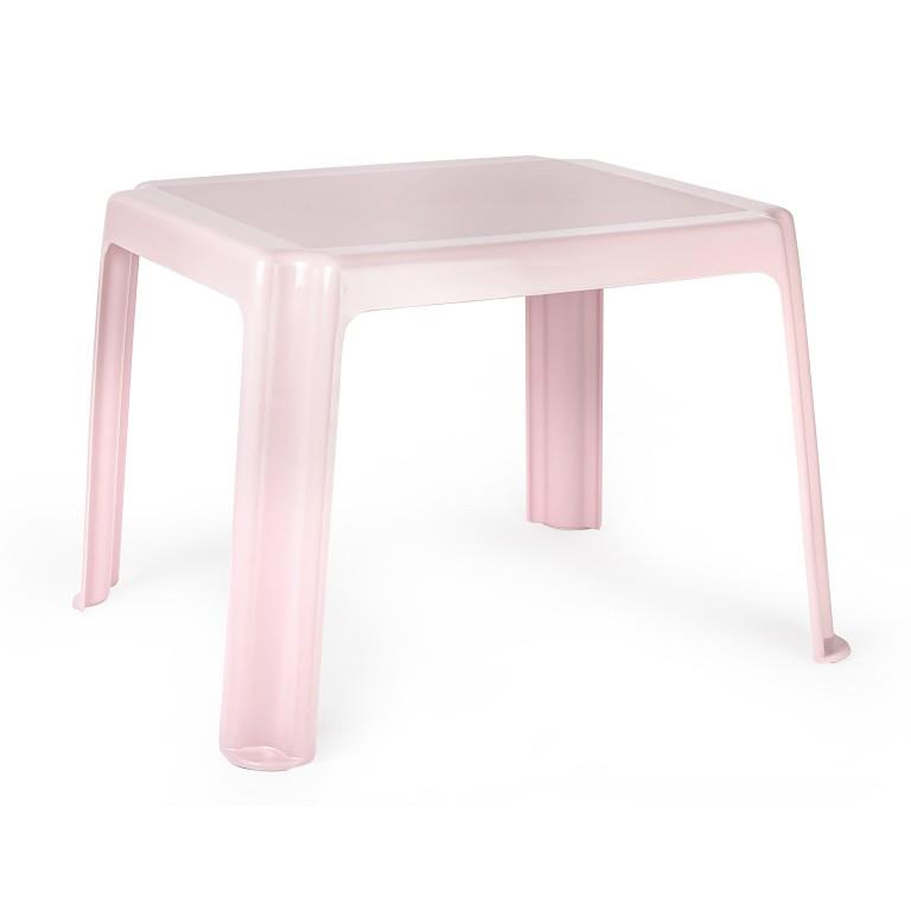 Kunststof kindertafel-bijzettafel roze 55 x 66 x 43 cm camping-tuin-kinderkamer