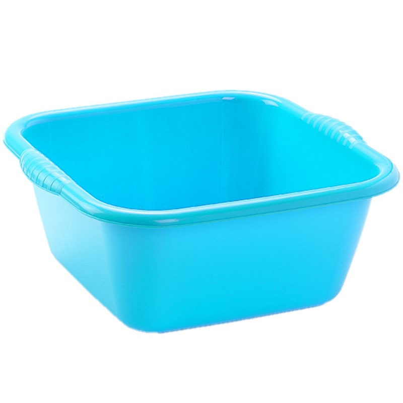 Kunststof teiltje-afwasbak vierkant 10 liter blauw