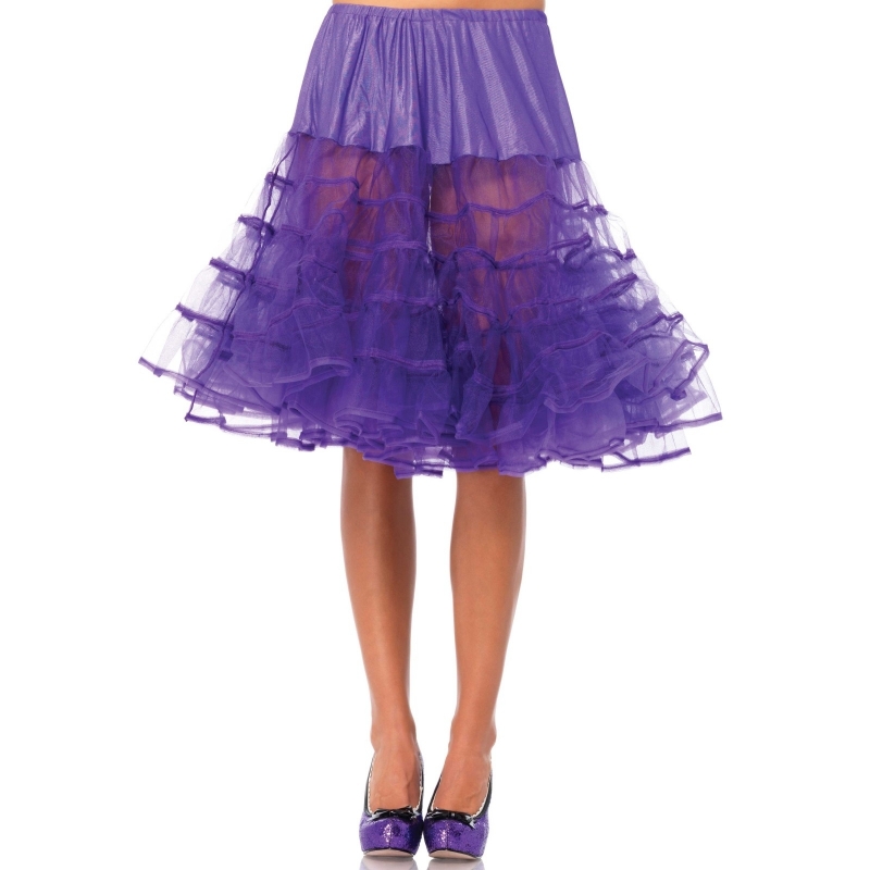 Lange paarse petticoat voor dames
