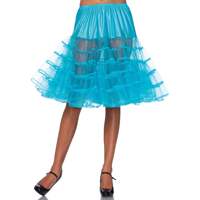 Lange turquoise petticoat voor dames