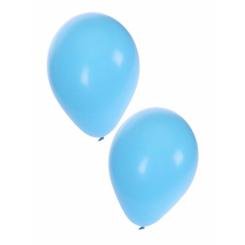 Lichtblauwe party ballonnen 15x stuks 27 cm