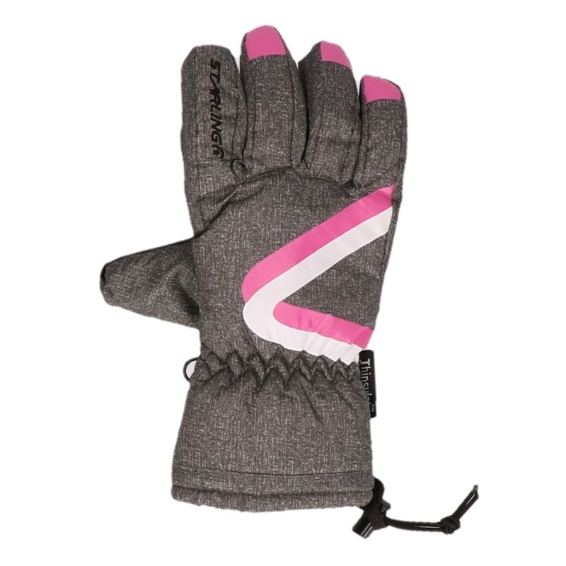 Lichtgrijze warme handschoenen voor kinderen 4 (116) -