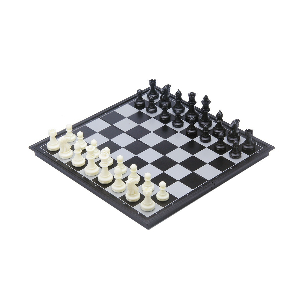 Longfield games Reis schaak-backgammon opklapbaar magnetisch bord 25 x 25 cm geleverd in een colou