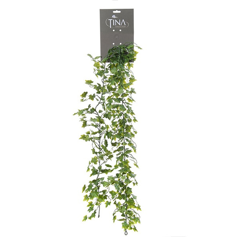 Louis Maes kunstplant blaadjes slinger Klimop-hedera groen-wit 181 cm extra brede uitvoering