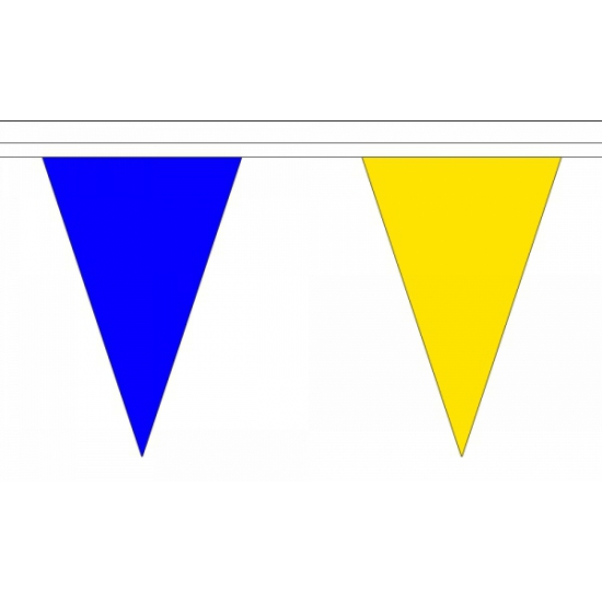 Luxe blauw met gele vlaggenlijn 20 meter kleuren van vlag Oekraine