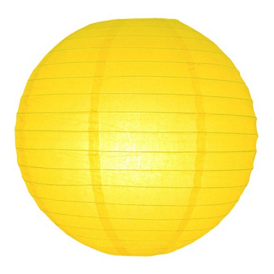 Luxe bol lampion geel 25 cm