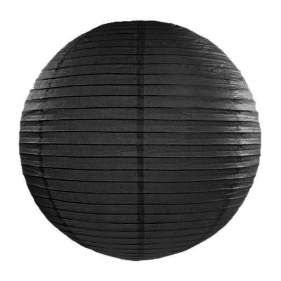 Luxe bol lampionnen zwart 35 cm -