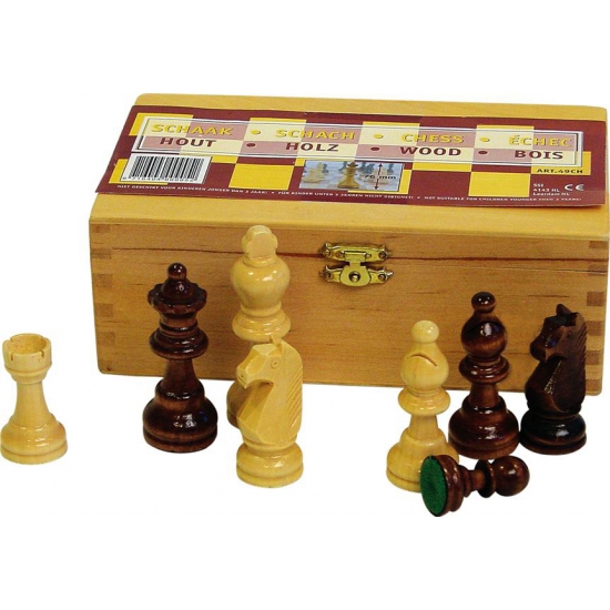 zakdoek Intuïtie wiel Luxe houten schaakstukken setje van 8.7 cm - Schaken & Dammen - Bellatio  warenhuis
