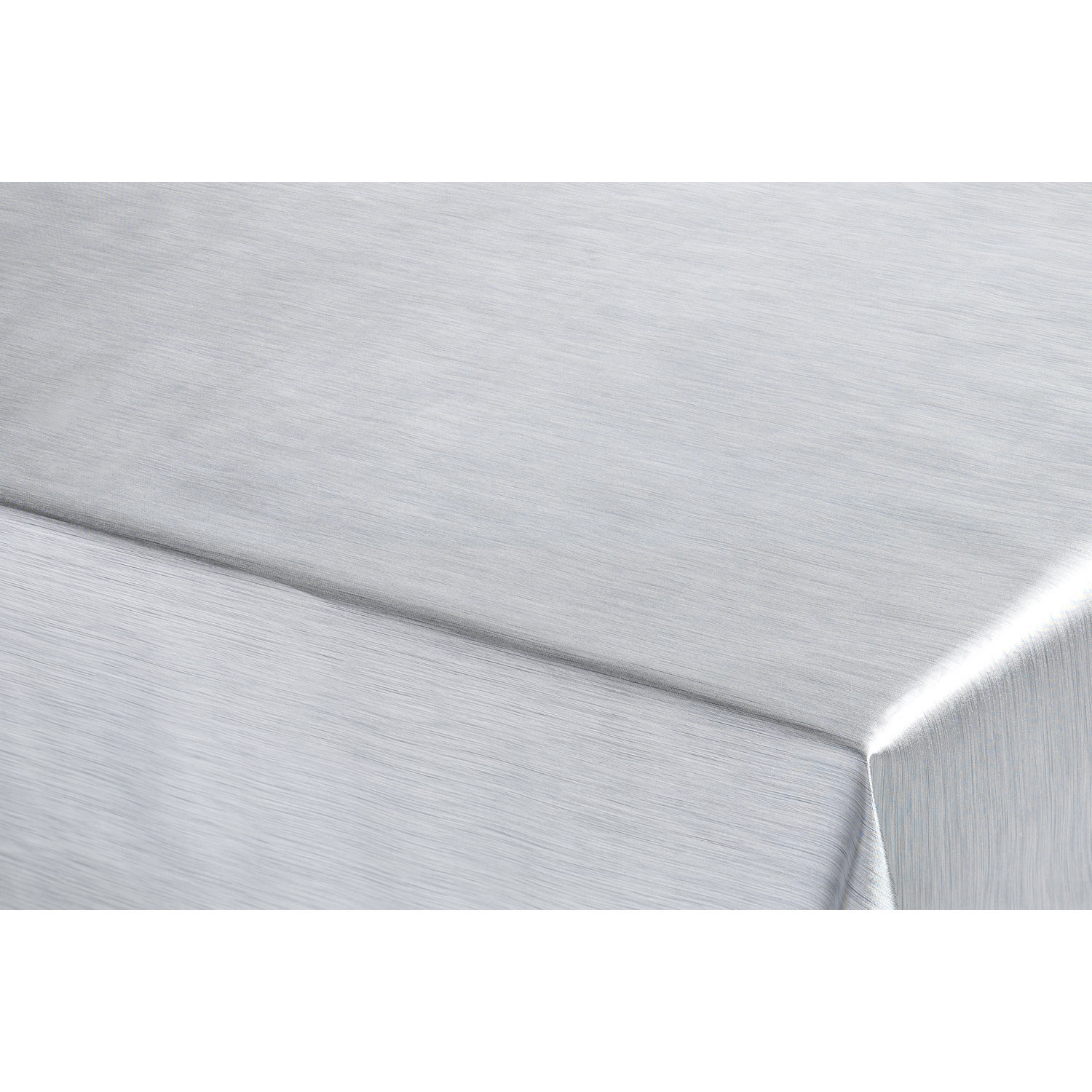 Luxe kerst tafelzeil-tafelkleed zilveren metallic look 140 x 220 cm