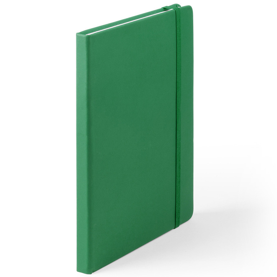 Luxe schriftje-notitieboekje groen met elastiek A5 formaat