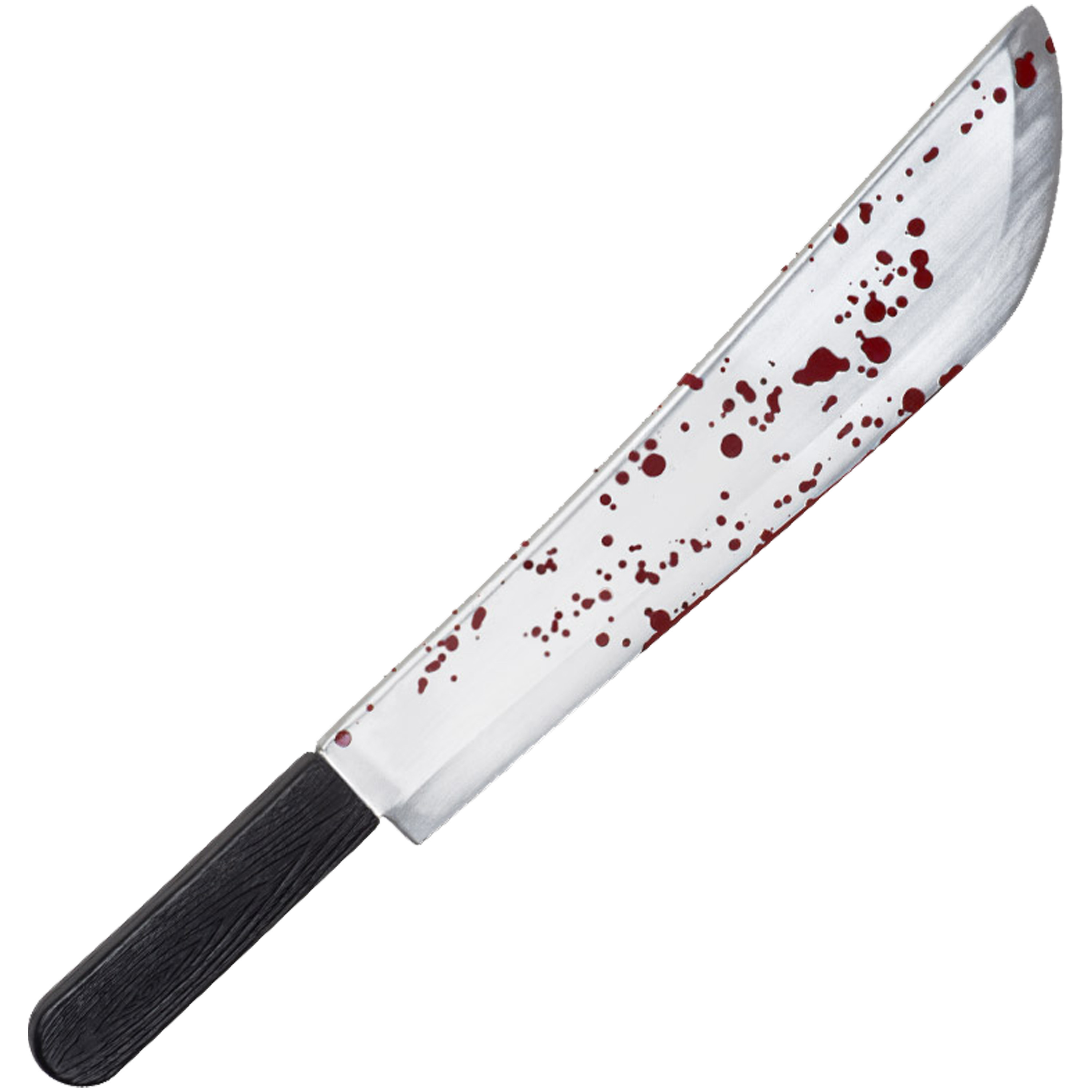 Machete-mes groot plastic 53 cm Halloween-zombie killer verkleed wapens met bloedspetters