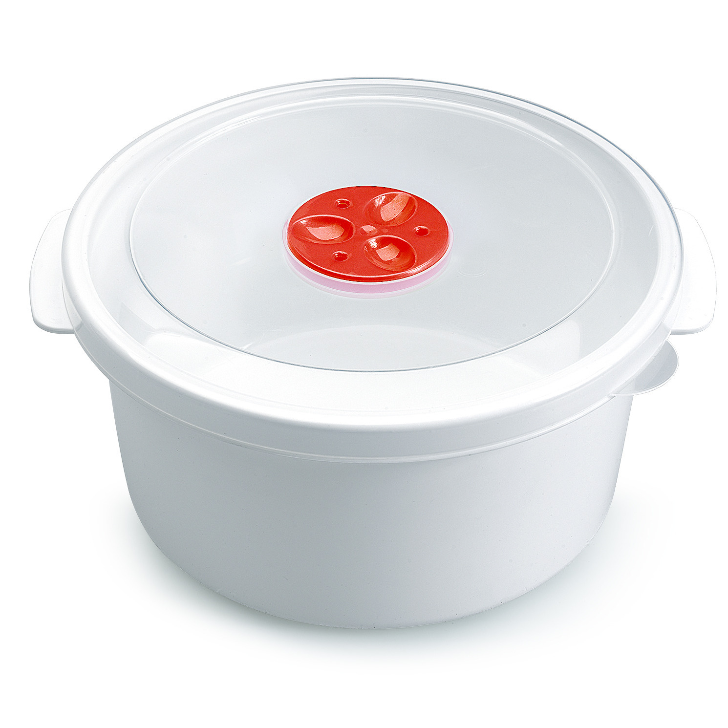 Magnetron voedsel opwarm potje-bakje 2 liter met speciale deksel