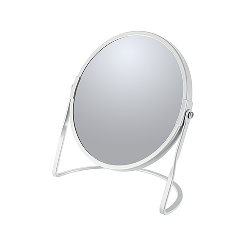 Make-up spiegel Cannes 5x zoom metaal 18 x 20 cm wit dubbelzijdig