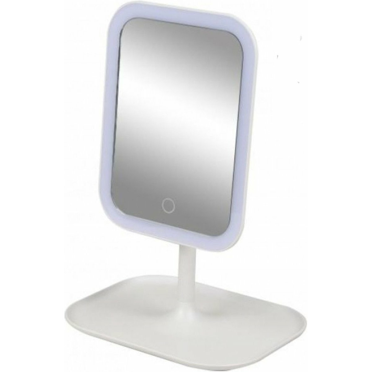 Make-up spiegel met LED-verlichting wit kunststof 21 x 16.5 x 30 cm
