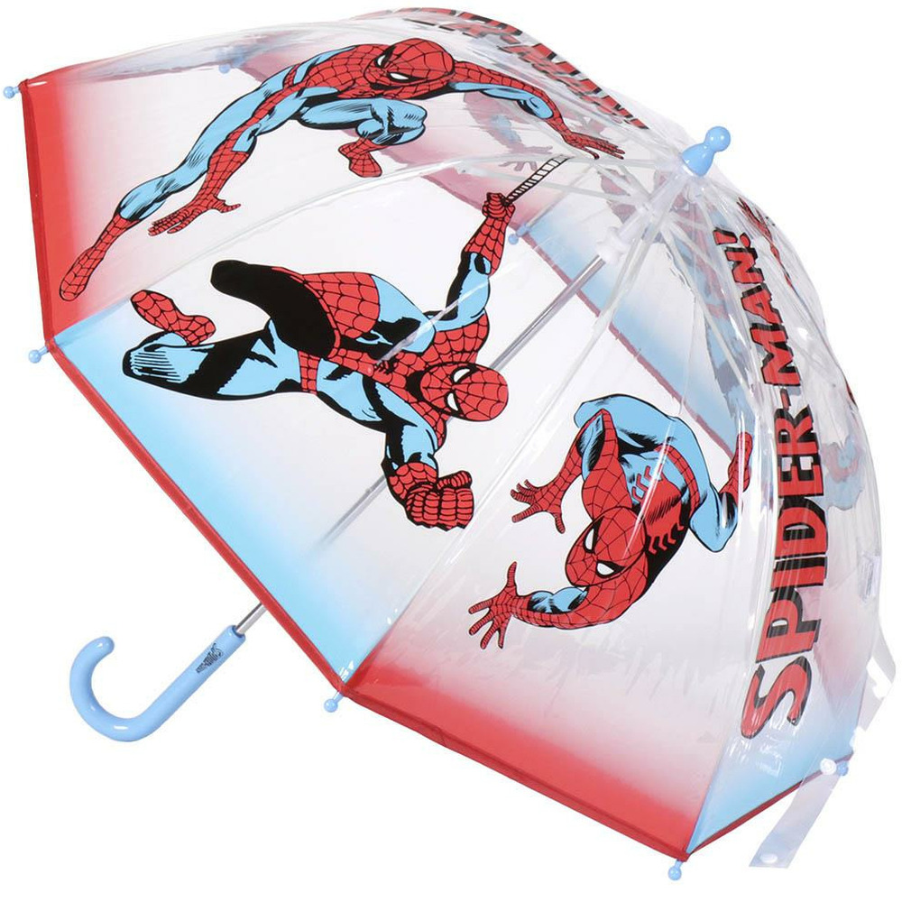 Marvel Spiderman kinderparaplu transparant D71 cm