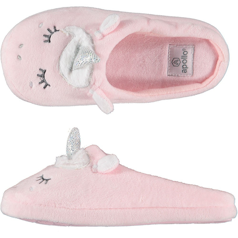 Meisjes instap slippers-pantoffels eenhoorn roze maat 35-36