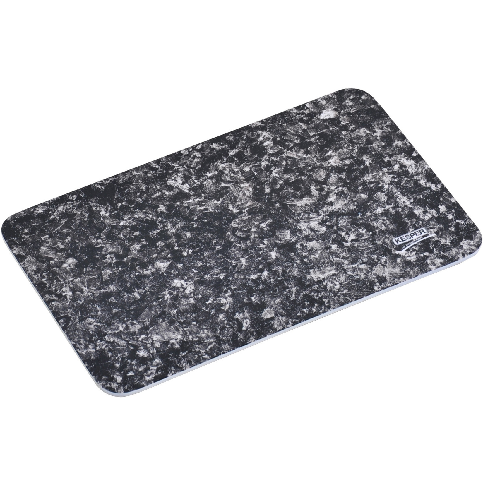 Melamine snijplank met antraciet grijze graniet print 19 x 30 cm