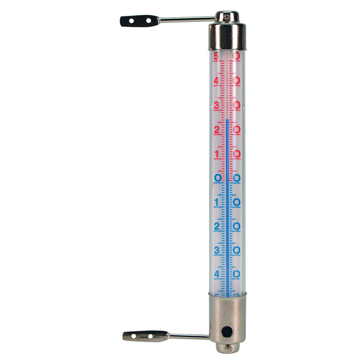 Metalen thermometer transparant voor buiten 20 cm