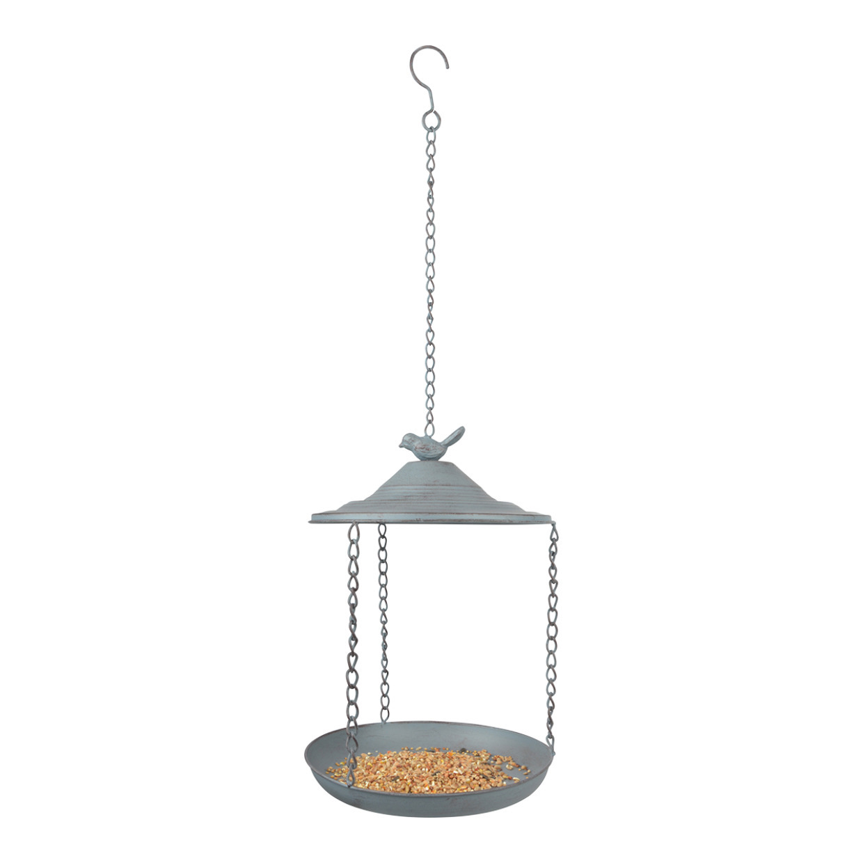 Metalen vogelbad/voederschaal hangend 30 cm -