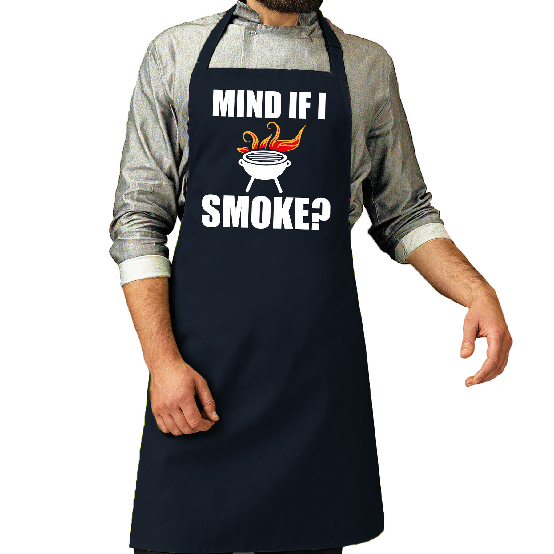 Mind if i smoke barbecueschort heren navy -