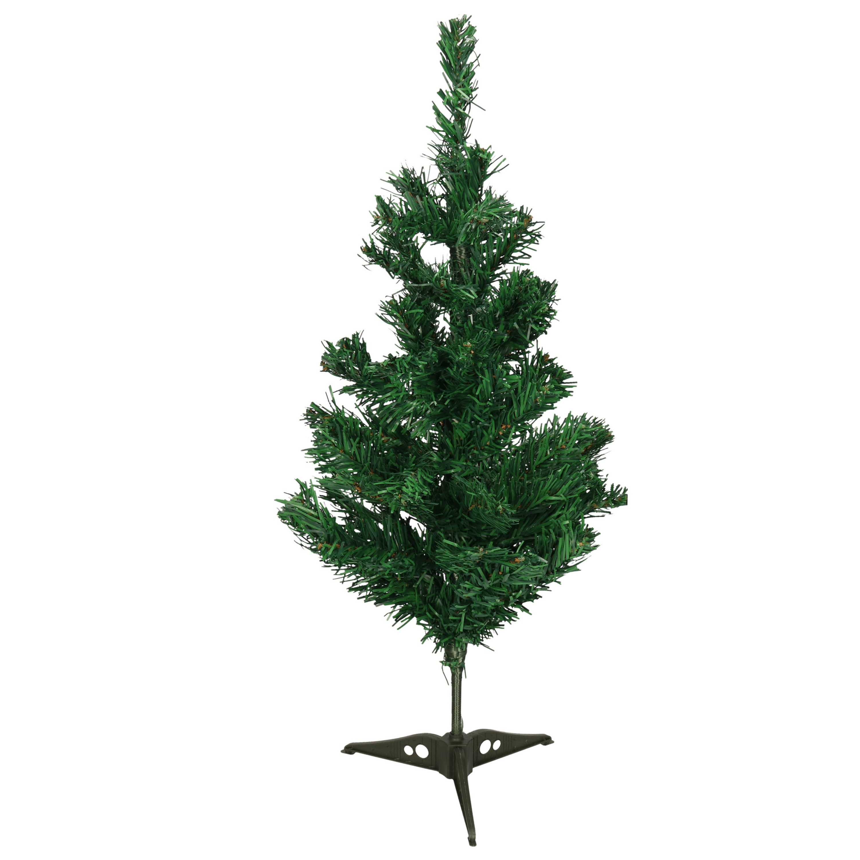 Mini kunst kerstboom 60 cm groen op standaard Dia is 30 cm onderkant