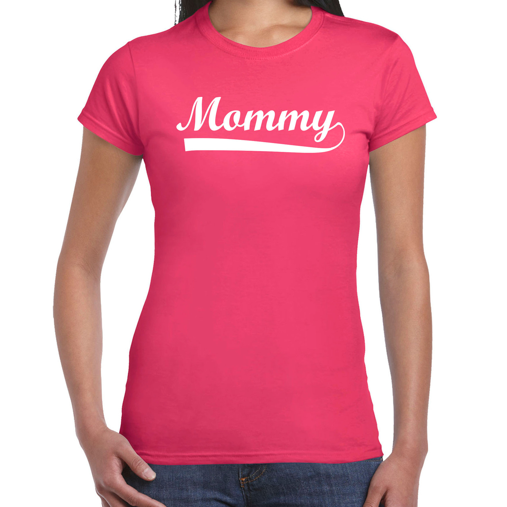 Mommy t-shirt fuchsia roze voor dames moederdag cadeau shirt mama