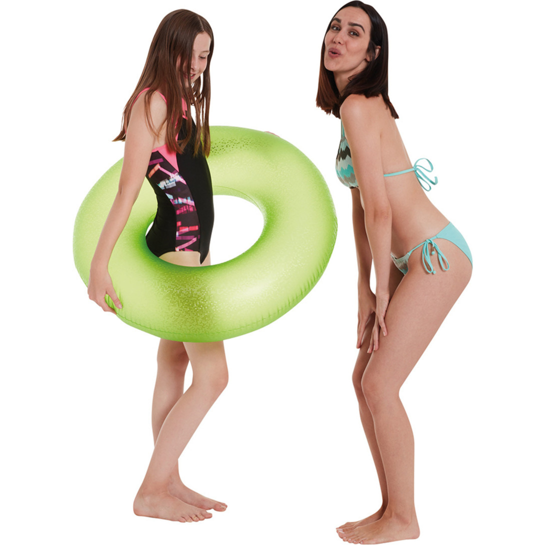 Neon groene opblaasbare zwemband-zwemring 76 cm kids speelgoed