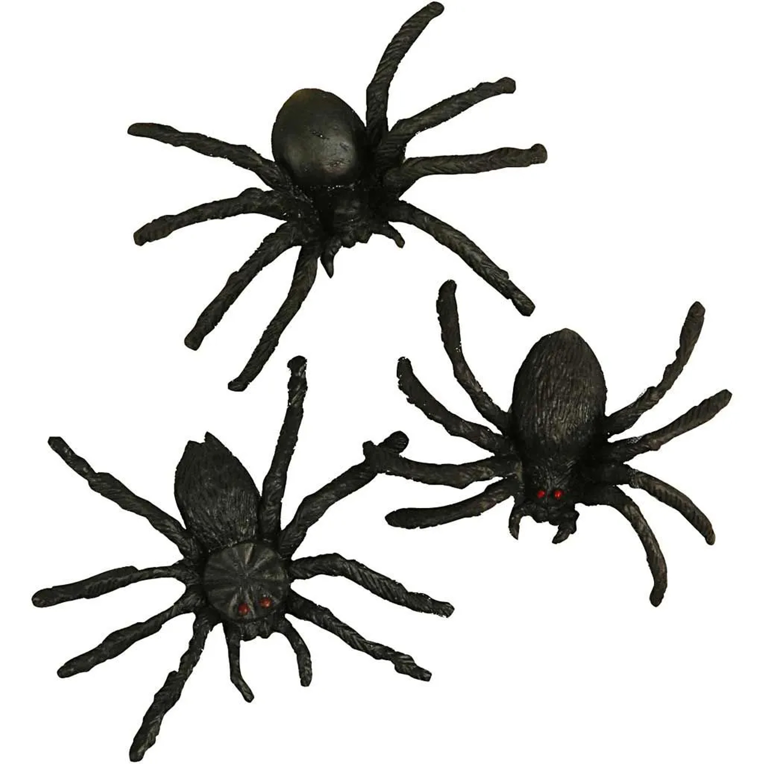 Nep spinnen/spinnetjes 4 cm - zwart - 10x stuks - Horror/griezel thema decoratie beestjes