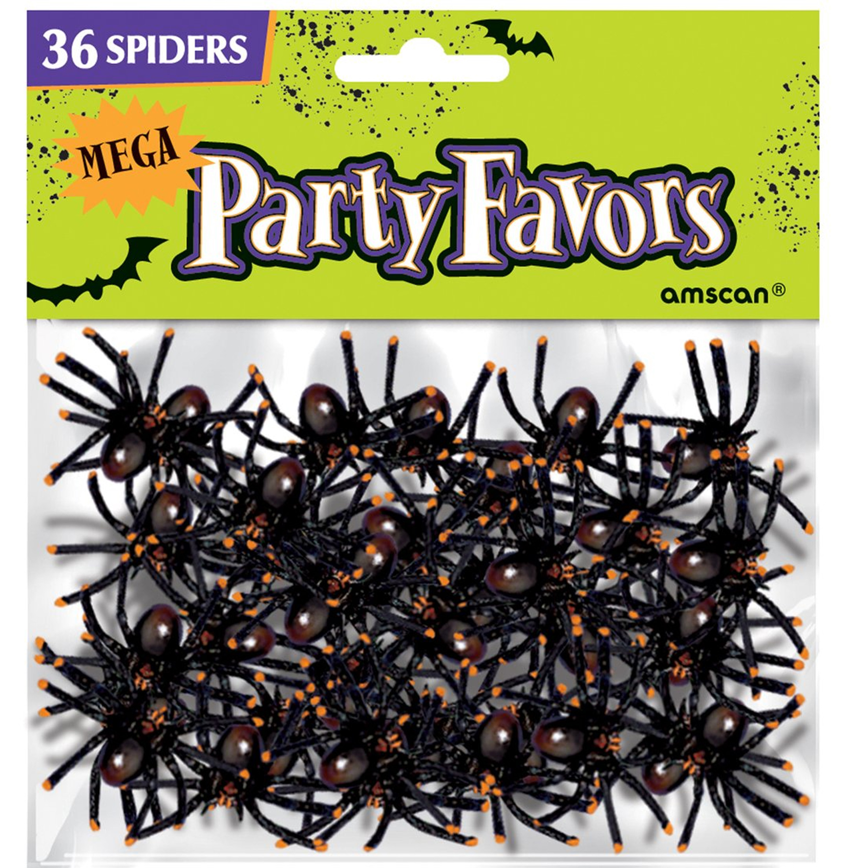 Nep spinnen/spinnetjes 5 x 4 cm - zwart - 36x stuks - Horror/griezel thema decoratie beestjes