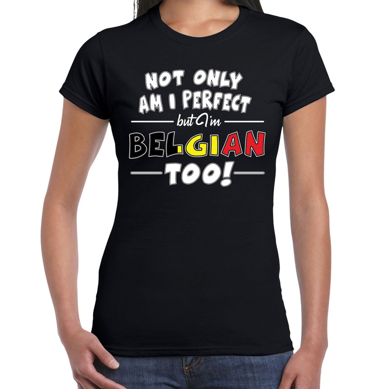 Not only perfect Belgian-Belgie t-shirt zwart voor dames